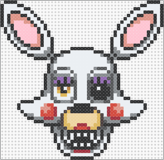 mangle - white,gray,beige,pink,fnaf,five nights at freddys