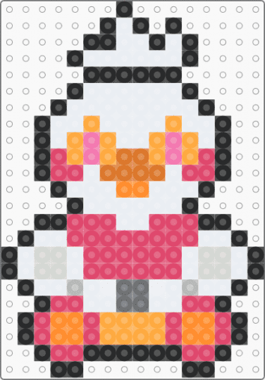 mini funtime chica - white,orange,red,small,tiny,charm,keychain,fnaf,five nights at freddys,video game,easy