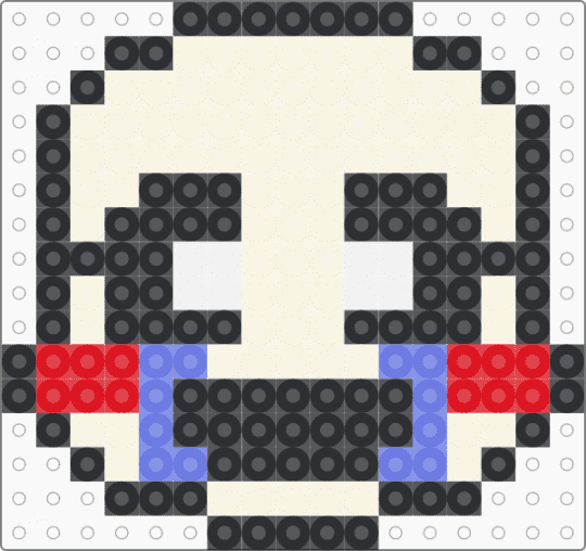 marionette charm - blue, charms, cute kawaii, five nights at freddys, fnaf, keychain, puppet, red, video game, white
