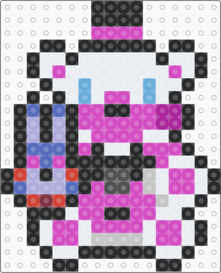 mini funtime freddy - white,pink,small,tiny,charm,keychain,fnaf,five nights at freddys,video game,easy