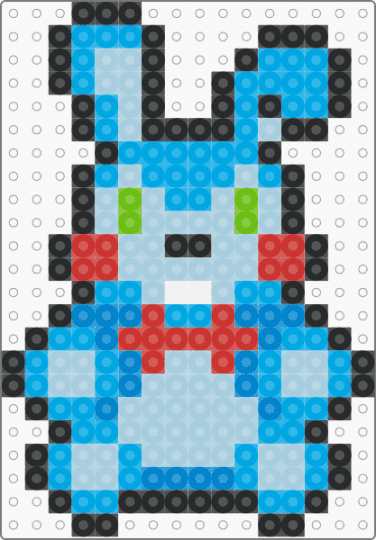 mini toy bonnie - light blue,small,tiny,charm,keychain,fnaf,five nights at freddys,video game,easy