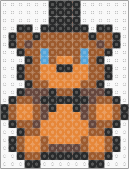 mini freddy fazbear - tan,orange,small,tiny,charm,keychain,fnaf,five nights at freddys,video game,easy