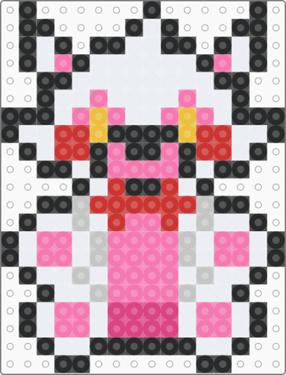 mini toy foxy - white,pink,small,tiny,charm,keychain,fnaf,five nights at freddys,video game,easy