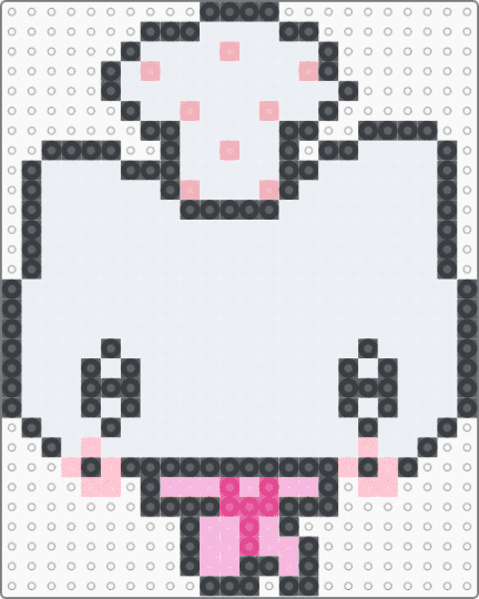 keychain pupu (扑扑) from baobaopupu (饱饱扑扑) - animal, cat, chibi, cute, kawaii, kitten, kitty, pink, small, white