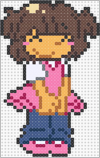 vicki backyard soccer =33 - 2000s, 90s, backyard baseball, backyard sports, blue, brown, cartoon video game, character, orange, pink