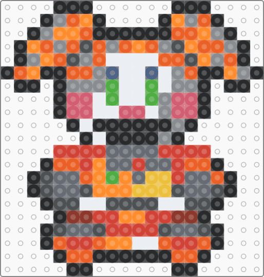 mini scrap baby - gray,orange,red,small,tiny,charm,keychain,fnaf,five nights at freddys,video game,easy