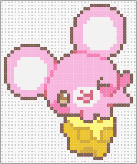 cheesy mouse - tan,pink,cute,kawaii,animal,food,cartoon,rat,cheese,animals