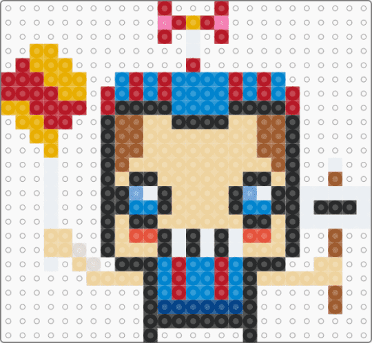 chibified balloon boy - beige, blue, charm, five nights at freddys, fnaf, keychain, mini, red, video game