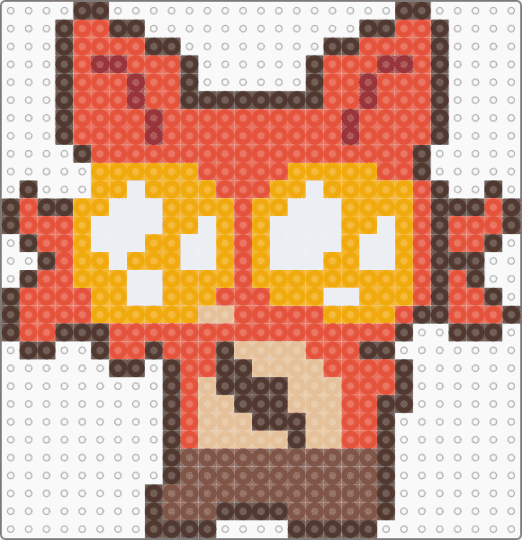 fat little bean foxy - brown, five nights at freddys, fnaf, orange, red, video game