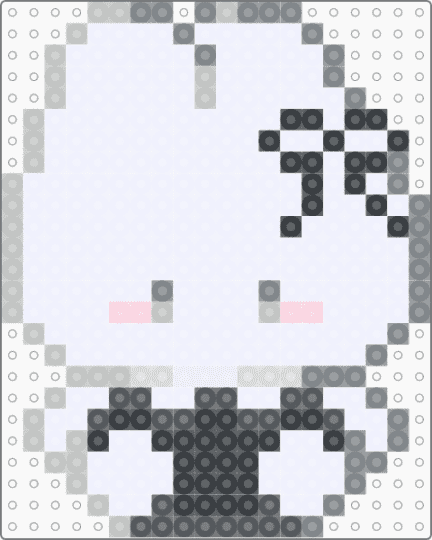 gothic bunny rabbit - animal, animals, beige, charm keychain, cute kawaii, goth, gray, scenemo emo, white