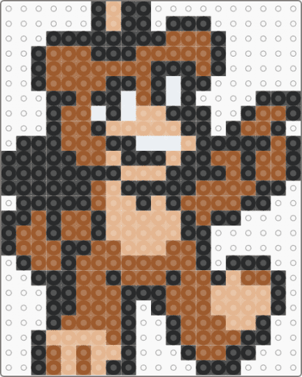 retro freddy sprite by Inactiveherenow - 8bit, beige, five nights at freddys, fnaf, horror, keychain, tan, video game