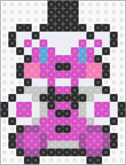 mini helpy - charm, easy, five nights at freddys, fnaf, keychain, pink, small, tiny, video game