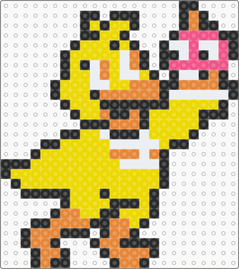 retro chica sprite by Inactiveherenow - yellow,fnaf,five nights at freddys,keychain,video game,8bit,horror