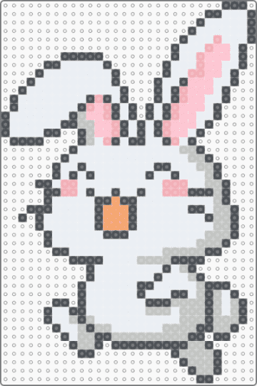 happy go lucky rabbit ☘︎ - white,gray,beige,bunny,cute,kawaii,simple,animal,animals
