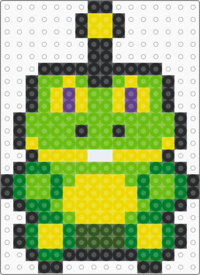 mini happy frog - yellow,green,small,tiny,charm,keychain,fnaf,five nights at freddys,video game,easy