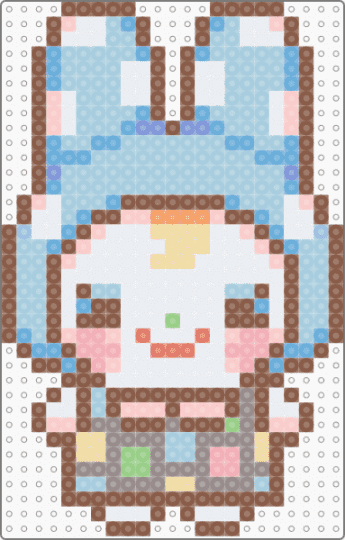 chibi francine animal crossing - acnh, acnl, bunny rabbit, cute, kawaii, light blue, nintendo, tan, video game