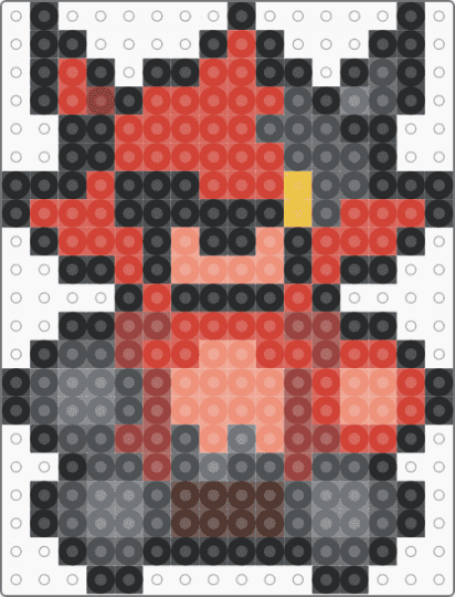 mini withered foxy - red,gray,small,tiny,charm,keychain,fnaf,five nights at freddys,video game,easy