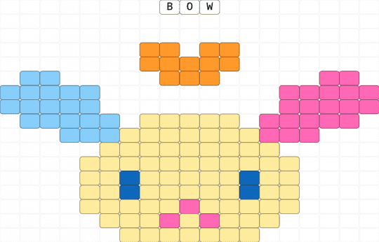official 2004 u*sa*ha*na aquabeads special set (aq-03) (hana-chan frame 1/2) - 2000s y2k, animal animals, bunny rabbit, cute kawaii, cutecore kawaiicore, decora colorful, usahana sanrio, yellow