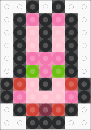 mini bonnet - black, charm, easy, five nights at freddys, fnaf, keychain, pink, small, tiny, video game