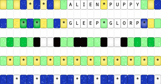alien pup singles (* for star beads) - cute kawaii, galaxy puppy, gnarp gnarpy gleep glorp, planets stars, purple, space planet, star, teal, ufo dog, yellow