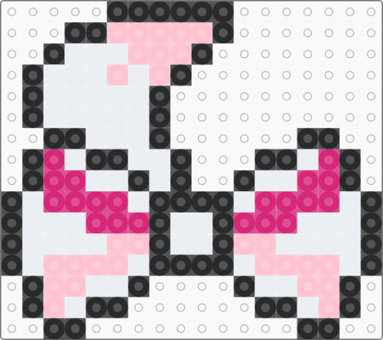 mangle bow (glue to hairclip) (toy/funtime foxy) - white,pink,fnaf,five nights at freddys,accessory,accessories,hairbow,video game