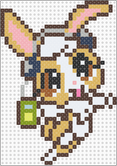 lps rabbit with ipod - brown,orange,beige,music,headphones,cute,kawaii,bunny,littlest pet shop,cartoon,animal