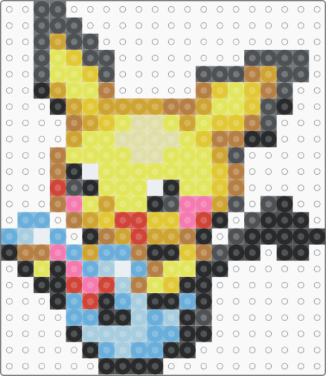 ukulele pichu - animal, cute, gray, guitar, kawaii, light blue, nintendo, pikachu, pokmon, video game, yellow