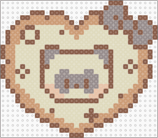 frilly ferret heart - beige,cute,kawaii,animal,love,bow