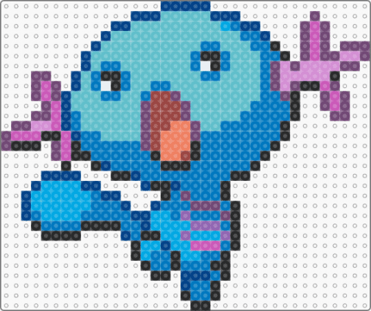 gen 4 wooper - animal, blue, cute, kawaii, nintendo, pink, pokmon, sea creature, teal, video game