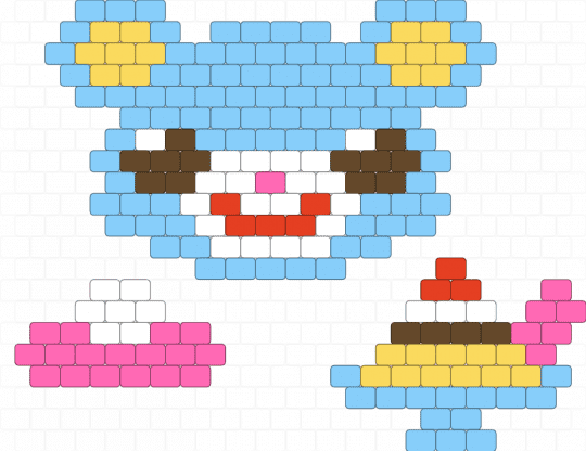 official 2008 mezzo piano aquabeads set (aq-49) (2) - 2000s y2k, animal animals, bear, cute kawaii, cutecore kawaiicore, decora colorful, light blue, popo chan popochan