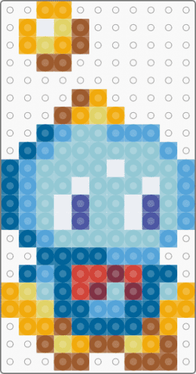 cheese the chao (5) - orange,tan,blue,light blue,cute,kawaii,video game,sonic the hedgehog,simple,keychain,small,charm