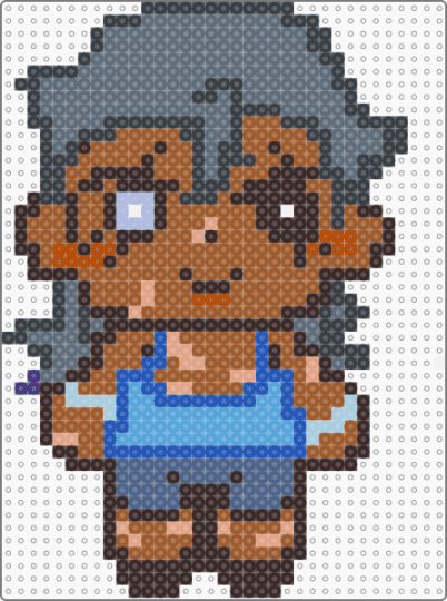 Lou - gray,tan,brown,blue