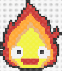 Calcifer - calcifer,howls moving castle,ghibli,character,movie,anime,flame,fire,face,orange