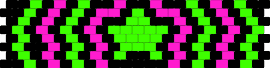 star with outline scene  peyote - cuffs, green, pink, scene