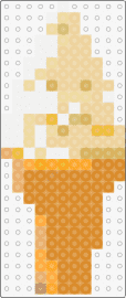 ID Cone - Fuse Bead Pattern (1 Board) - ice cream,cone,dessert,vanilla,tasty,treat,food,summer,orange,beige