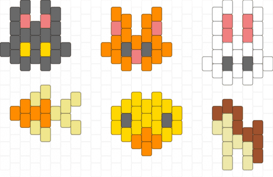 Tiny lil animal charms! - gray,yellow,orange,tiny,charms,cat,bunny,fish,bird,horse,duck