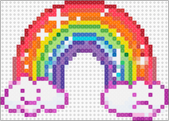 Happy & Sad Rainbow - red,orange,green,pink