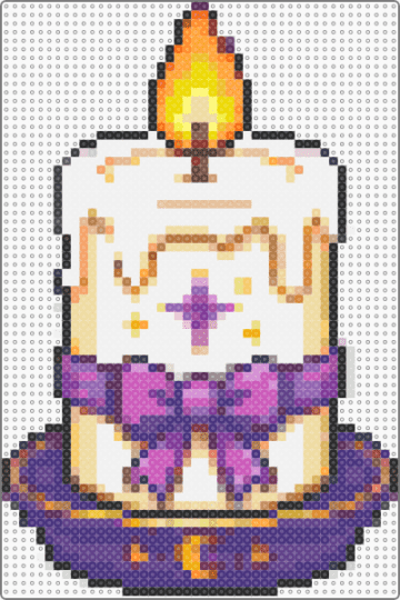 Spell Candle (wip) - pink,orange,beige,purple