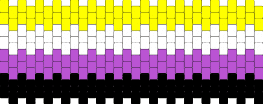 Nonbinary peyote stitch - yellow,pink