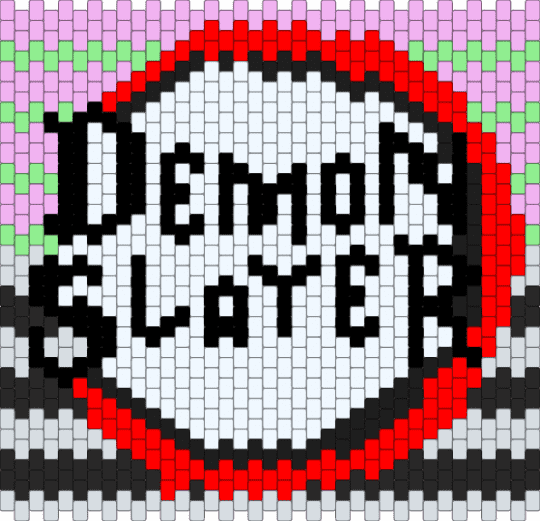 Demon Slayer logo: Obamitsu - demonslayer, pink, red, white