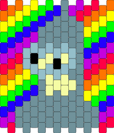 Rainbow Bender (Wonky Eye Edition) - bender,futurama,robot,rainbow,cartoon,character,tv show,gray