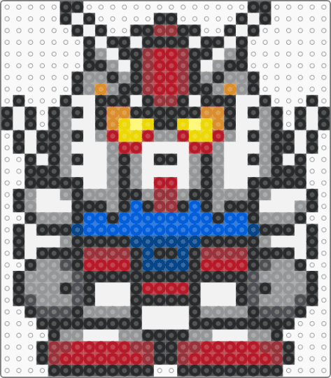 rx-78-2 gundam chibi full - red,gray