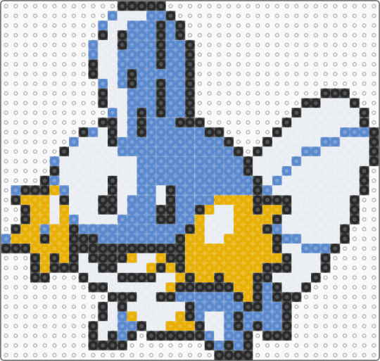 Emerald Seaglass Mudkip - blue,orange