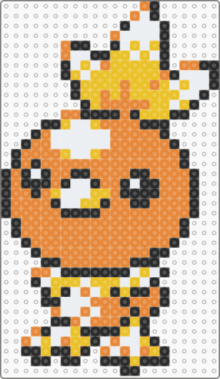 Emerald Seaglass Torchic - orange, yellow