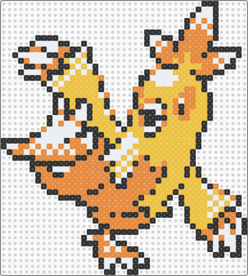 Emerald Seaglass Combusken - orange, yellow