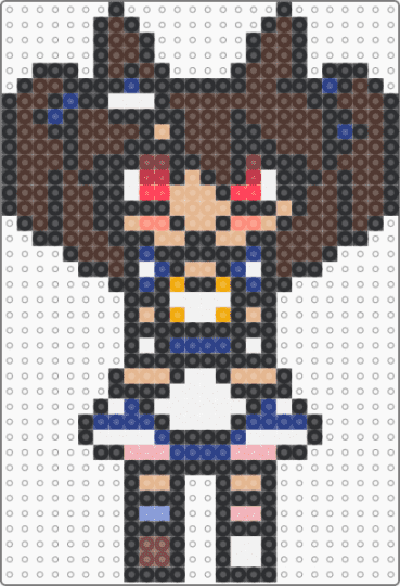 Hishi akebono large keychain! - black,brown,blue,beige,hishi akebono,umamusume,keychain