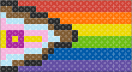 Pride flags perler - tan,blue,orange,colorful