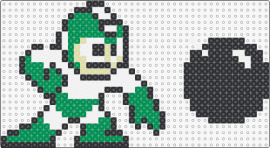 Megaman (Bomb) - mega man,capcom,nintendo,sega,video game,character,bomb,green,white,black