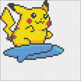 Surfing Pikachu - pikachu,pokemon,surf board,character,anime,gaming,yellow,blue