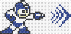 Megaman (ice) - mega man,capcom,nintendo,sega,video game,character,ice,blue,gray